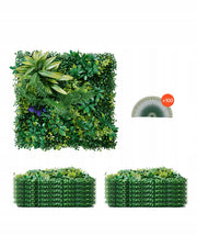 VEVOR SZTUCZNY ŻYWOPŁOT 12 SZT 500X500X50 MM 3D KOMBINACJA PREMIUM EASY