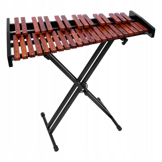 PROFESJONALNY DREWNIANY GLOCKENSPIEL 37 NUT Z REGULOWANYM STOJAKIEM