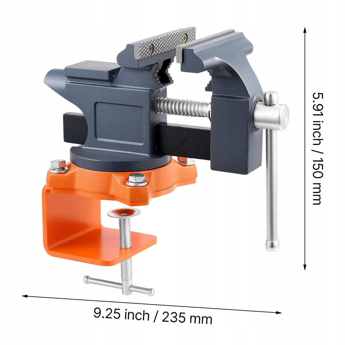 VEVOR IMADŁO STOŁOWE 114 3 MM OBROTOWA PODSTAWA 270 MOCNE ŻELIWNE IMADŁO