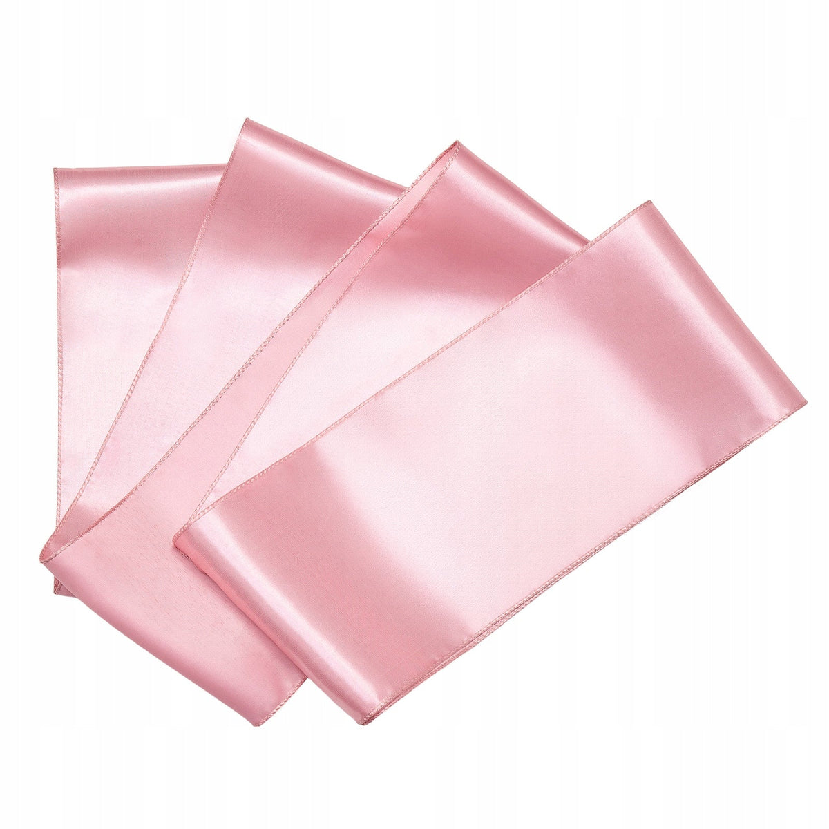 SATYNOWE SZARFY NA KRZESŁA VEVOR 50 SZT 275X17 CM RÓŻOWE ZŁOTO PREMIUM