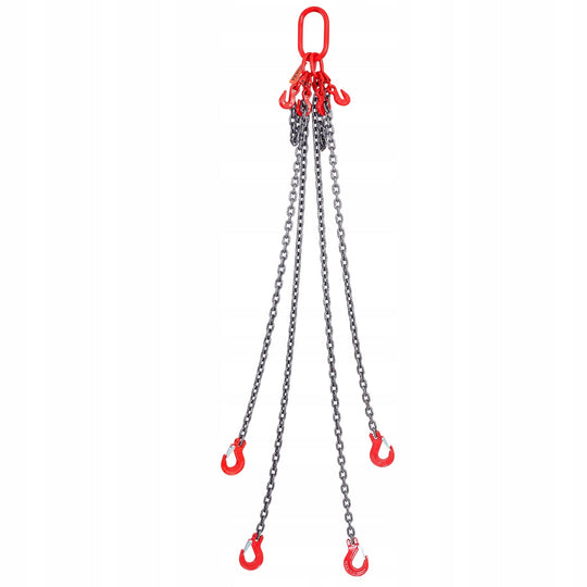 ZAWIESIE ŁAŃCUCHOWE VEVOR 4-CIĘGNOWE 8 MM X 150 CM G80 MOCNE I BEZPIECZNE
