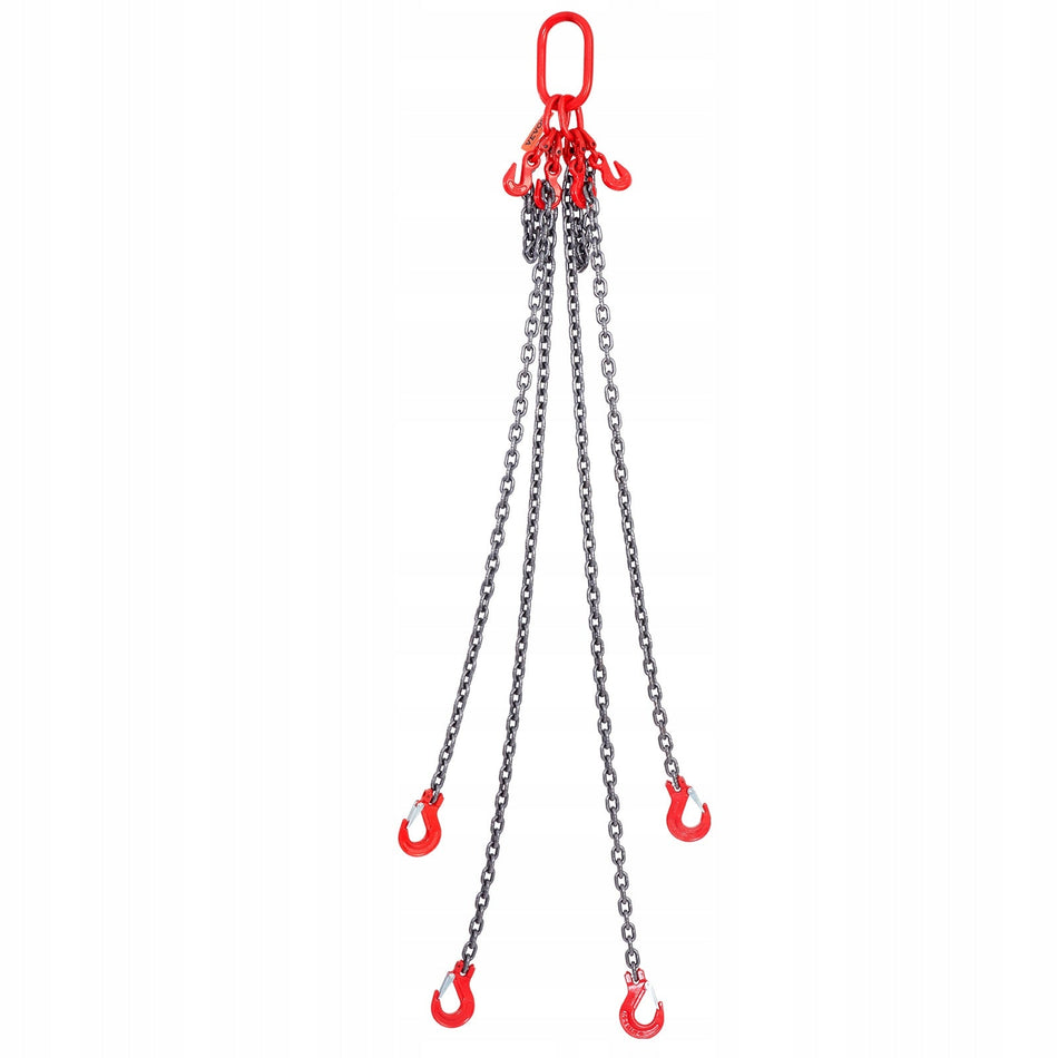 ZAWIESIE ŁAŃCUCHOWE VEVOR 4-CIĘGNOWE 8 MM X 150 CM G80 MOCNE I BEZPIECZNE
