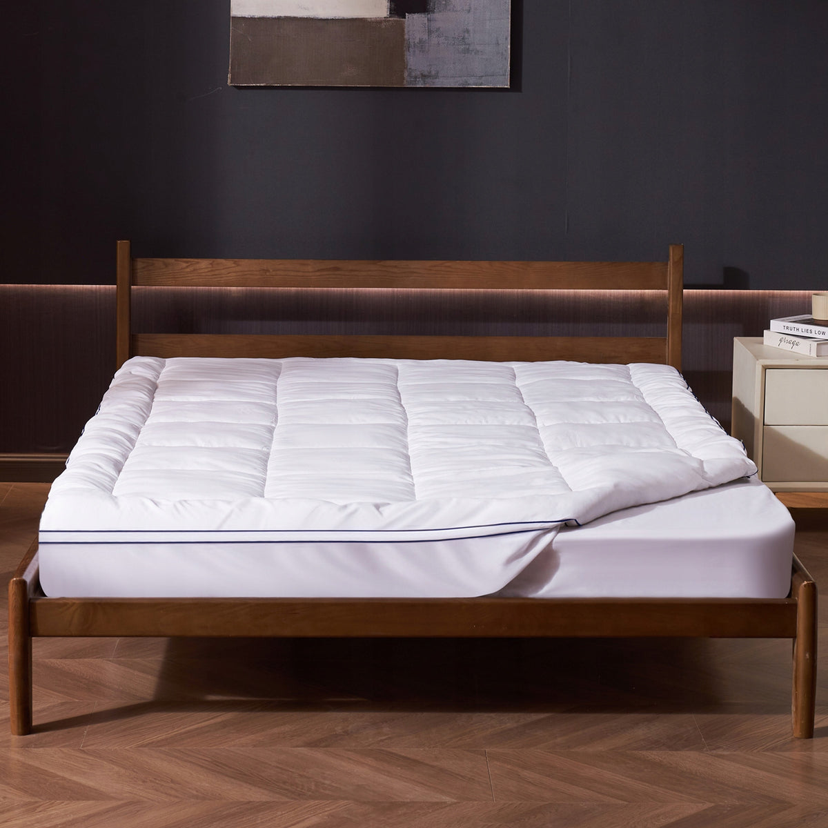 PREMIUM OCHRANIACZ NA MATERAC VEVOR TOPPER 1 CAL WYPEŁNIENIE Z WŁÓKNA 60X80