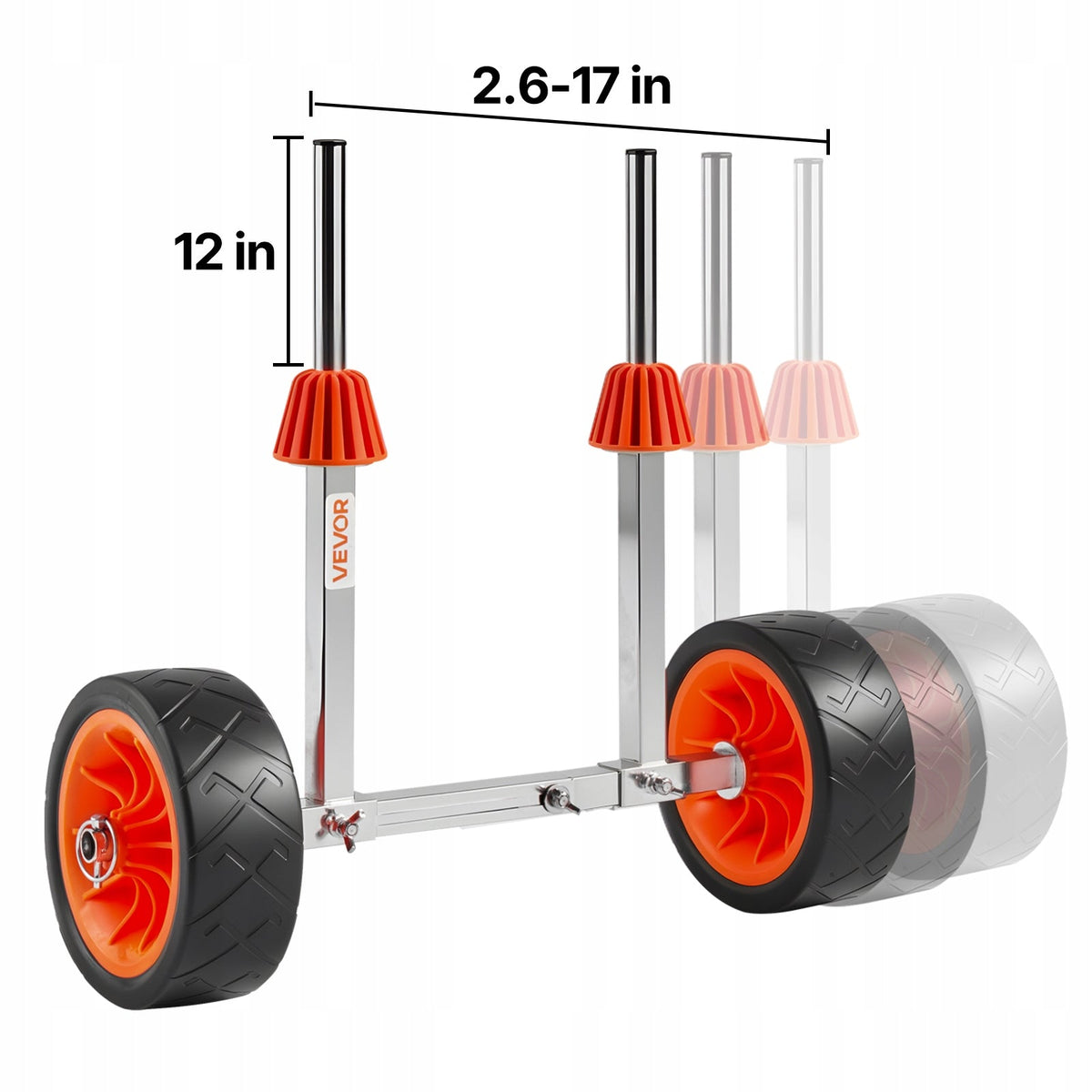 WÓZEK NA KAJAK VEVOR 113 KG SOLIDNE OPONY Z PEŁNEJ GUMY STAL NIERDZEWNA