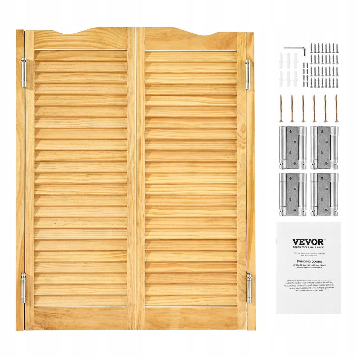DRZWI WAHADŁOWE DO SALONU VEVOR 907X28X1060 MM DREWNO SOSNOWE KOMPLETNY