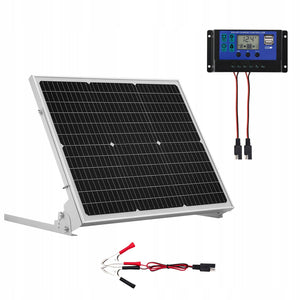 ZESTAW PANELI SŁONECZNYCH MONOKRYSTALICZNYCH VEVOR 12V 50W Z MPPT