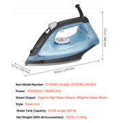 PROFESJONALNE ŻELAZKO PAROWE VEVOR 1600W STOP ALUMINIUM PTFE AUTOMATYCZNE