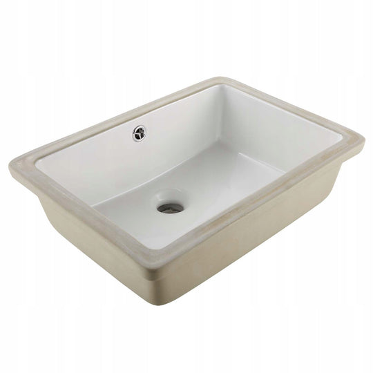 PROFESJONALNA UMYWALKA PODBLATOWA VEVOR CERAMICZNA 470X355 MM PROSTOKĄTNA
