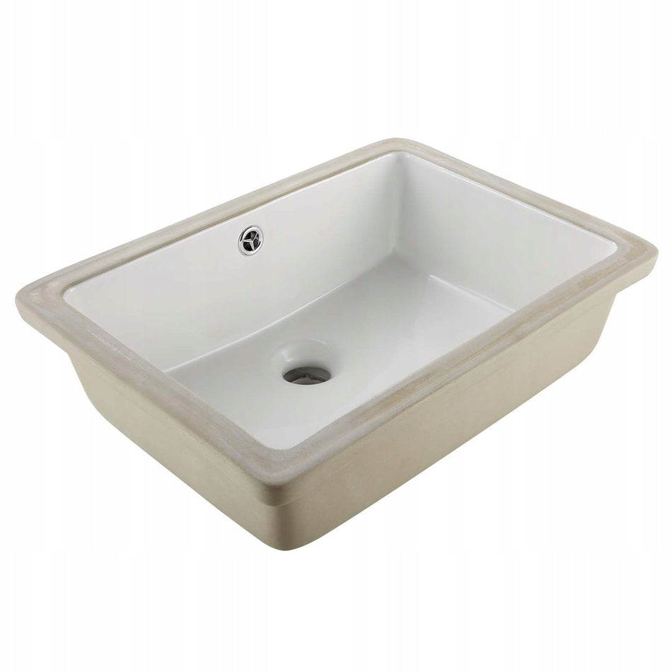 PROFESJONALNA UMYWALKA PODBLATOWA VEVOR CERAMICZNA 470X355 MM PROSTOKĄTNA