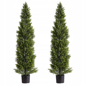 VEVOR SZTUCZNE DRZEWKA CEDROWE TOPIARY 2 SZT 1524 MM MOCNE SOLIDNE