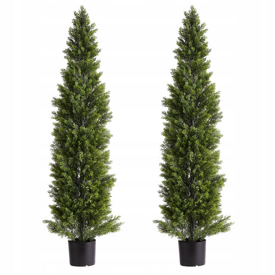 VEVOR SZTUCZNE DRZEWKA CEDROWE TOPIARY 2 SZT 1524 MM MOCNE SOLIDNE