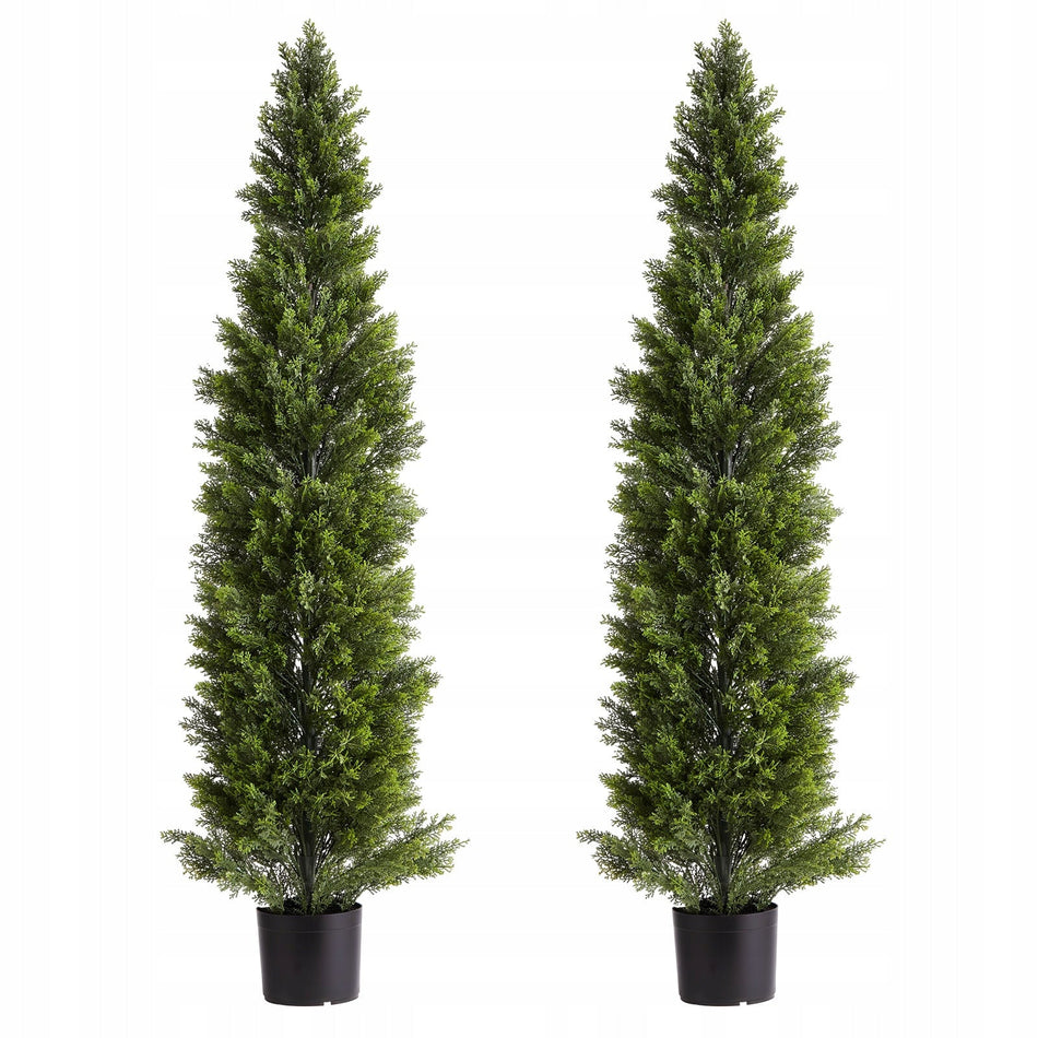 VEVOR SZTUCZNE DRZEWKA CEDROWE TOPIARY 2 SZT 1524 MM MOCNE SOLIDNE