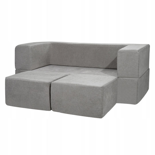 PREMIUM SOFA DZIECIĘCA VEVOR MODUŁOWA 100X100X20CM TKANINA SZENILOWA KLOCKI