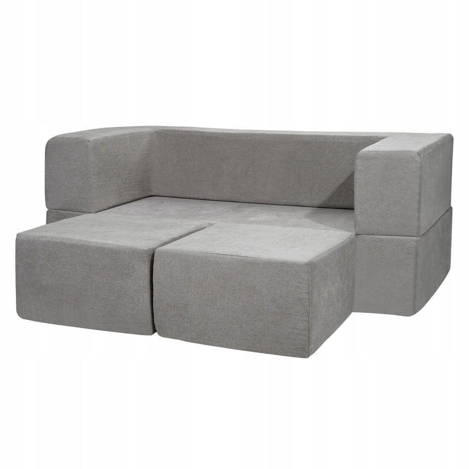 PREMIUM SOFA DZIECIĘCA VEVOR MODUŁOWA 100X100X20CM TKANINA SZENILOWA KLOCKI