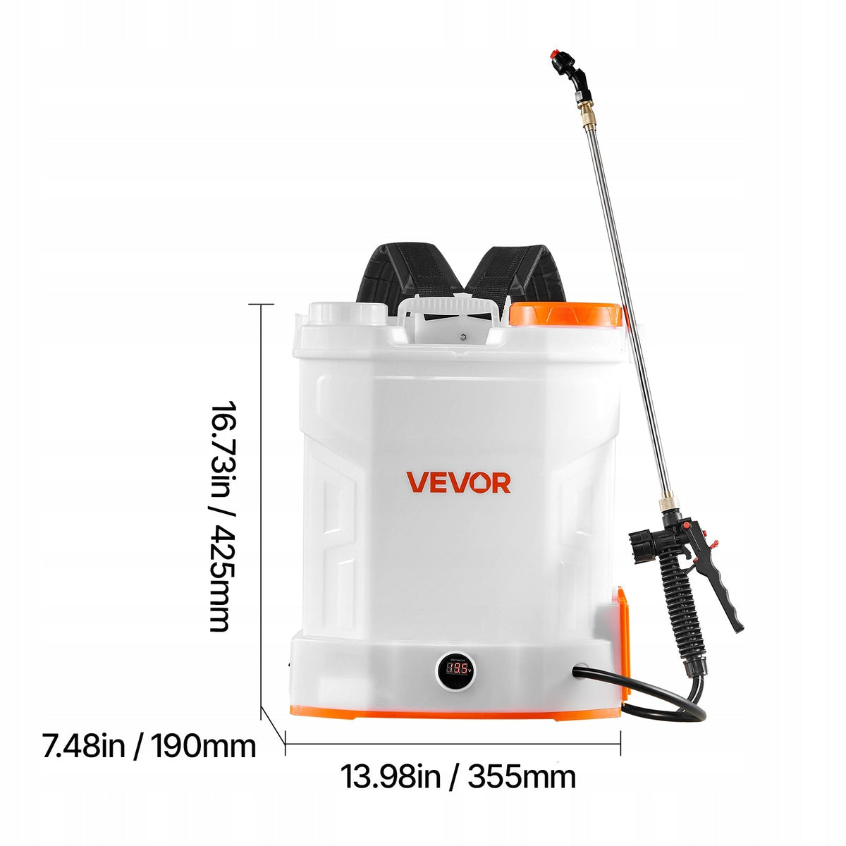 VEVOR ELEKTRYCZNY OPRYSKIWACZ PLECAKOWY 12L BEZPRZEWODOWY MOCNY 2H PRACY