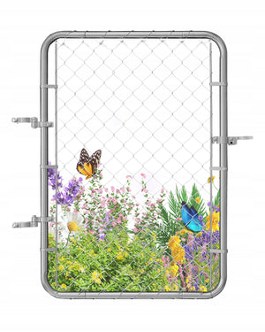 VEVOR MOCNA FURTKA OGRODOWA 117X81 CM BRAMA Z OCYNKOWANEJ STALI REGULOWANA