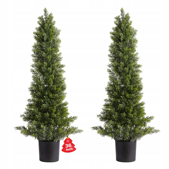 VEVOR SZTUCZNE DRZEWKA CEDROWE TOPIARY 2 SZT 91 CM MOCNE REALISTYCZNE