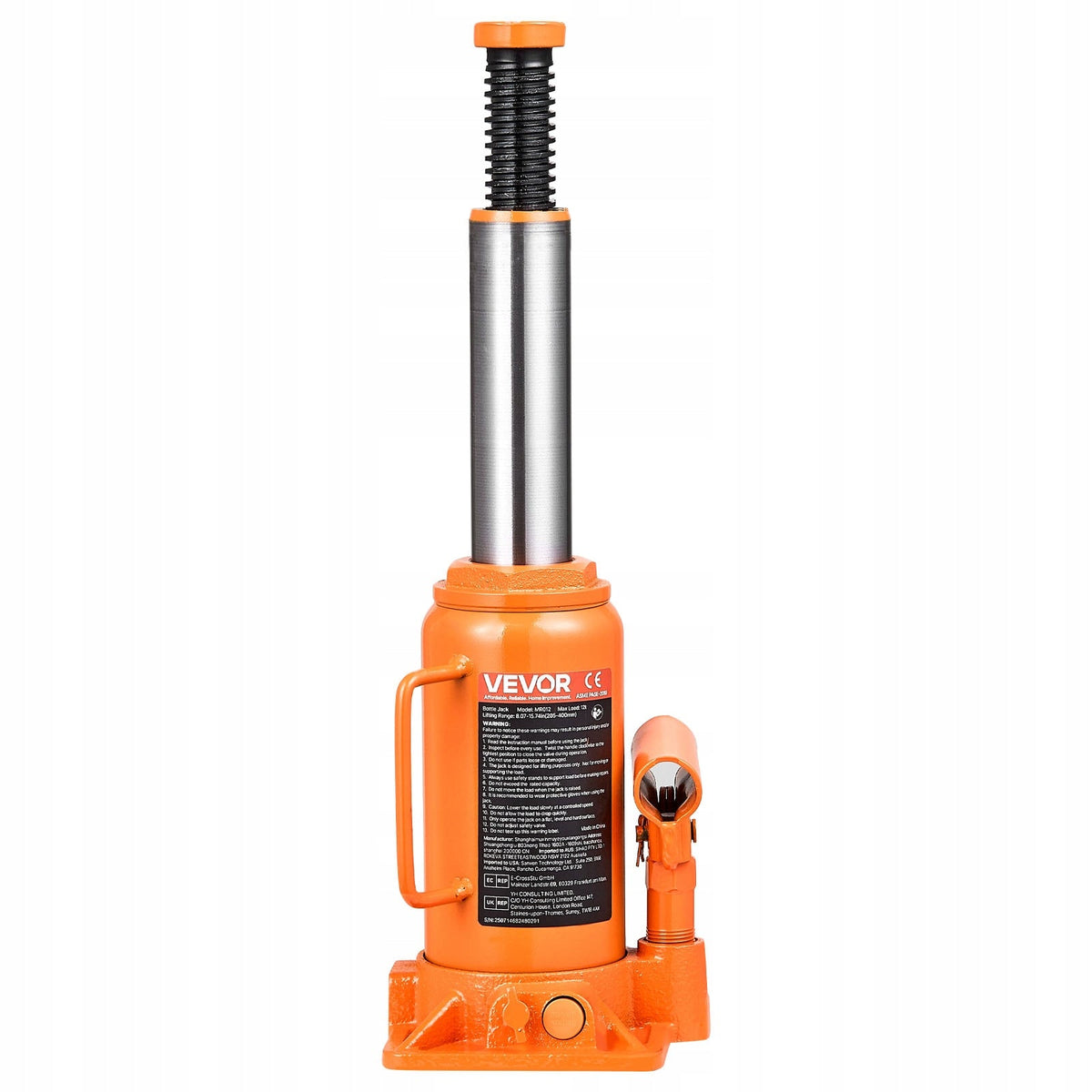 PODNOŚNIK HYDRAULICZNY VEVOR 12 T MOCNY ZAKRES PODNOSZENIA 205-400 MM