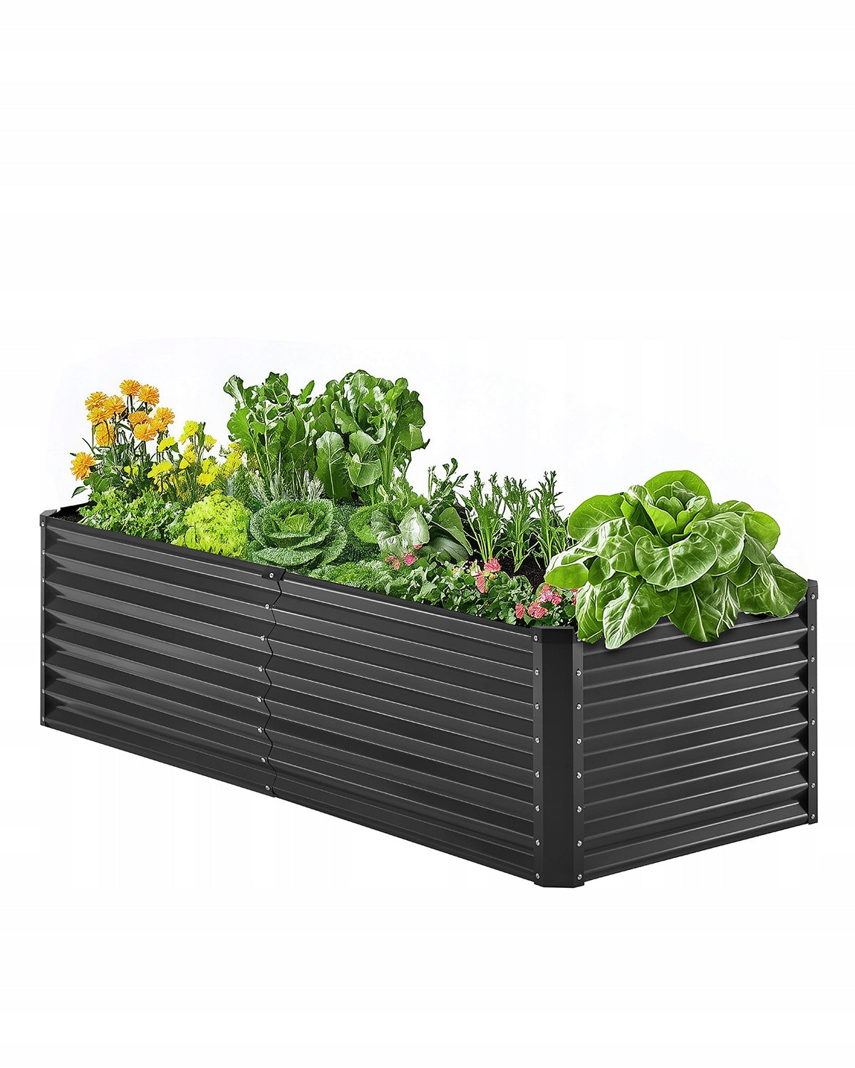 METALOWA PODNIESIONA GRZĄDKA VEVOR 180X90X60 CM OCYNKOWANA SOLIDNA DONICA