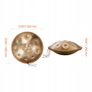 PROFESJONALNY BĘBEN VEVOR HANDPAN 55 CM 9 TONÓW 432 HZ D-MOLL ZŁOTY