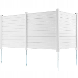 VEVOR 3XPANELS OGRODZENIE PRYWATNE PCV 122X122 CM MOCNE I TRWAŁE BIAŁE
