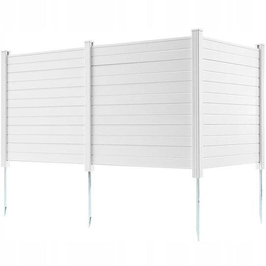 VEVOR 3XPANELS OGRODZENIE PRYWATNE PCV 122X122 CM MOCNE I TRWAŁE BIAŁE