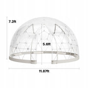 VEVOR NAMIOT OGRODOWY KOPUŁOWY 3 6X2 2M PRZEZROCZYSTY DLA 4-7 OSÓB PREMIUM