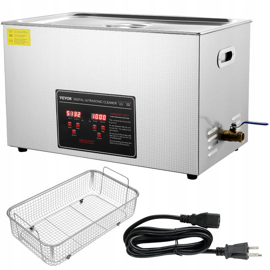 VEVOR ULTRADŹWIĘKOWE URZĄDZENIE CZYSZCZĄCE 30L 752W CYFROWY TIMER PREMIUM