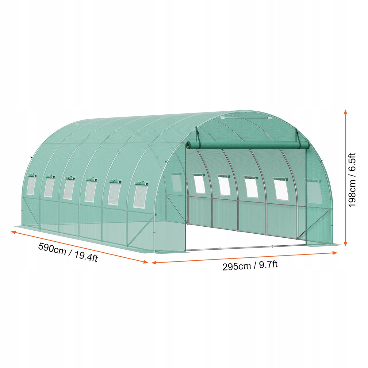 SZKLARNIA TUNELOWA VEVOR 6 8X2 8X2M SOLIDNA OCYNKOWANA RAMA DUŻA PRZESTRZEŃ