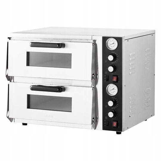 PROFESJONALNY PIEC ELEKTRYCZNY DO PIZZY VEVOR 457 MM 5000W DWUPOZIOMOWY
