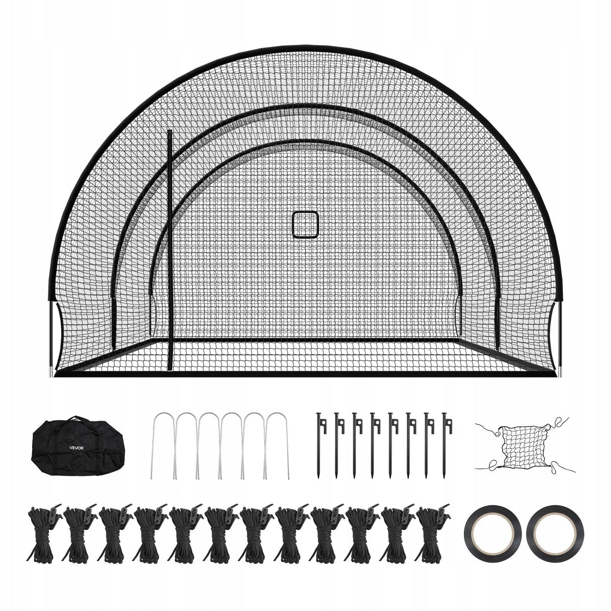 PROFESJONALNA SIATKA DO KLATKI BASEBALL VEVOR 678 X 370 X 240 CM MOCNA
