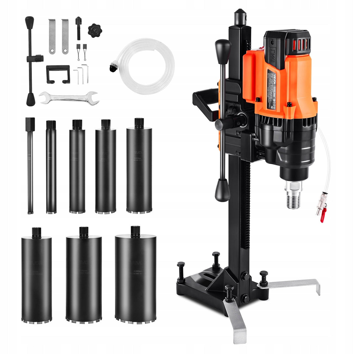WIERTNICA DIAMENTOWA VEVOR 3000W 2-20 CM ZESTAW 8 WIERTŁA PROFESJONALNA