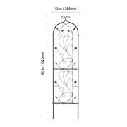 SOLIDNA METALOWA KRATKA VEVOR 38X152 CM NA ROŚLINY PNĄCE CZARNA PREMIUM