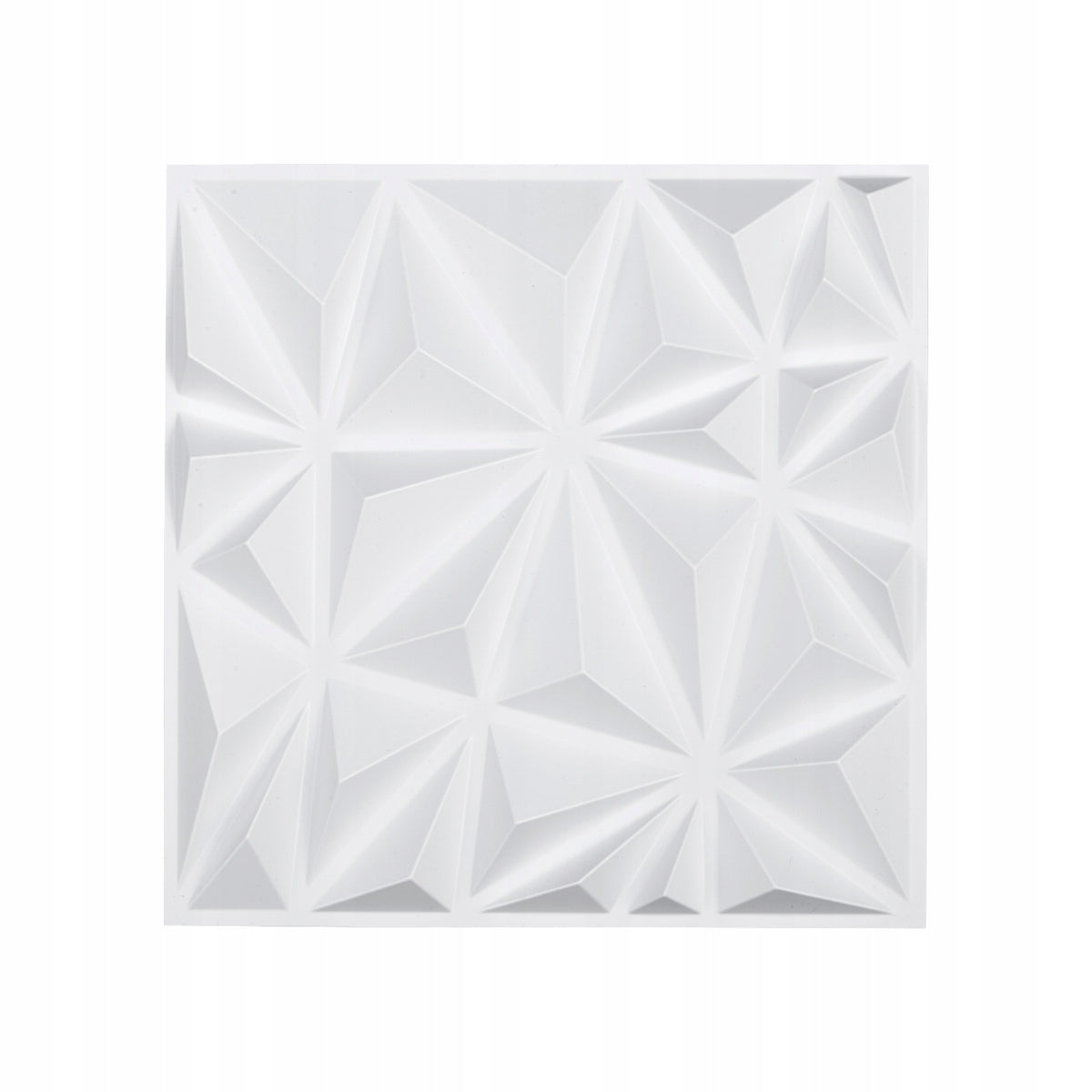 ZESTAW 33 PANELI ŚCIENNYCH VEVOR 3D 30X30 CM PVC DIAMENT MATOWY BIAŁY
