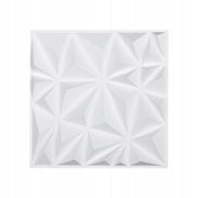 ZESTAW 33 PANELI ŚCIENNYCH VEVOR 3D 30X30 CM PVC DIAMENT MATOWY BIAŁY