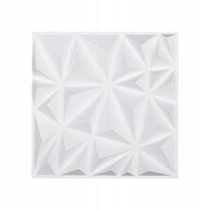 ZESTAW 33 PANELI ŚCIENNYCH VEVOR 3D 30X30 CM PVC DIAMENT MATOWY BIAŁY