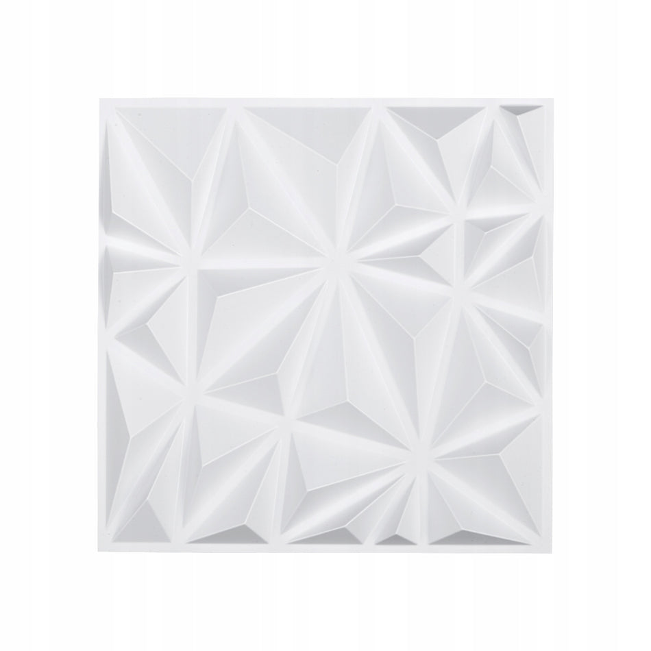ZESTAW 33 PANELI ŚCIENNYCH VEVOR 3D 30X30 CM PVC DIAMENT MATOWY BIAŁY