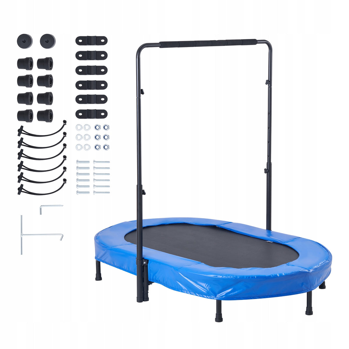 TRAMPOLINA DZIECIĘCA VEVOR SKŁADANA MINI NIEBIESKA DO DOMU I OGRODU 100KG