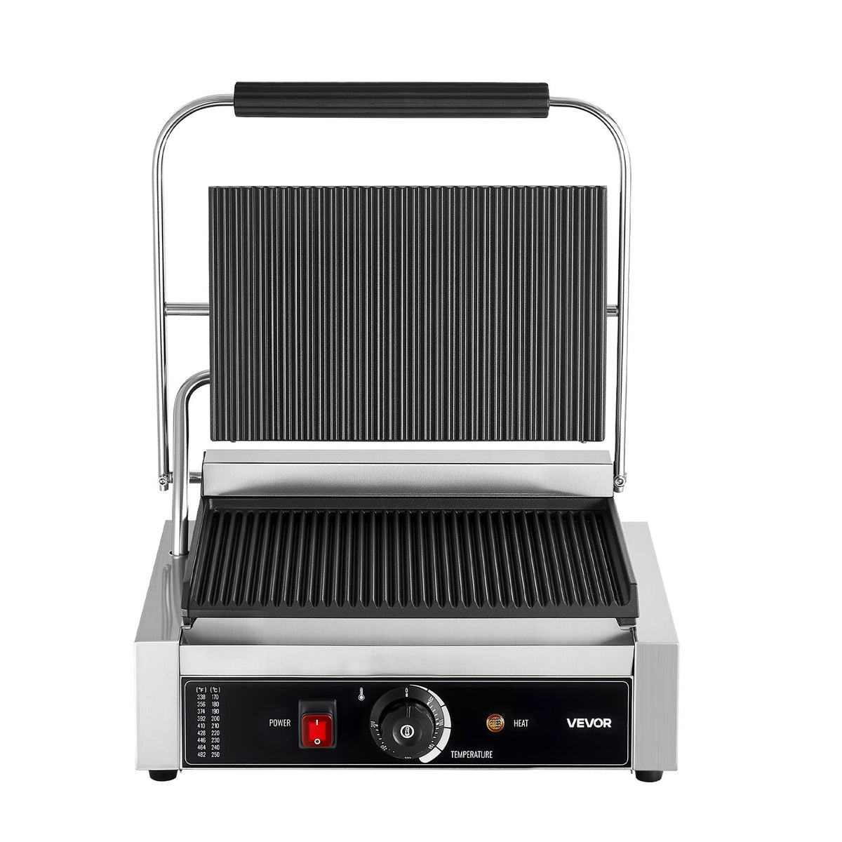 PROFESJONALNY GRILL KONTAKTOWY VEVOR PANINI 2200W STAL NIERDZEWNA