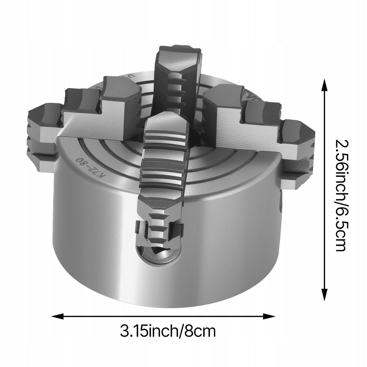 VEVOR UCHWYT TOKARSKI 4-SZCZĘKOWY 80 MM SAMOCENTRUJĄCY MOCNY HT300