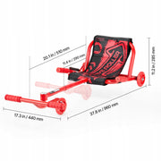 VEVOR DRIFTER TRIKE HULAJNOGA TRÓJKOŁOWA 60 KG REGULOWANA MOCNA CZERWONA