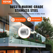VEVOR ZACISK DO SZKŁA 10 SZT OKRĄGŁY UCHWYT BALUSTRADY STAL NIERDZEWNA 316