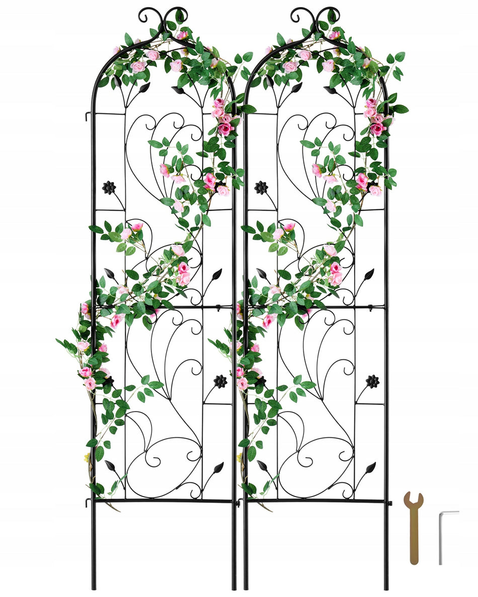VEVOR ZESTAW 2 METALOWYCH KRATEK 38X152 CM ODPORNYCH NA RDZĘ DO KWIATÓW