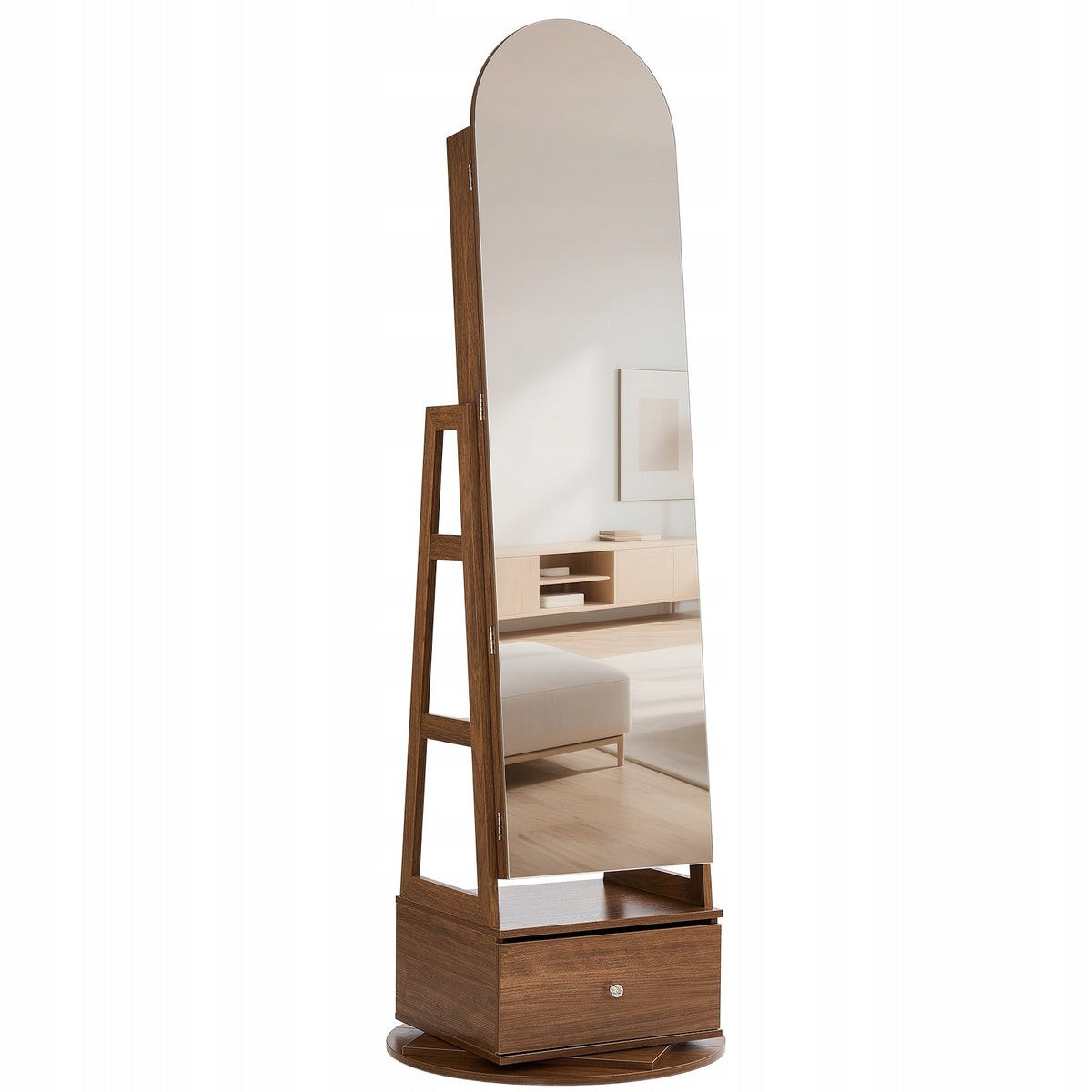 VEVOR OBROTOWA SZAFKA NA BIŻUTERIĘ 360 Z LUSTREM 1655 MM PREMIUM ORGANIZER