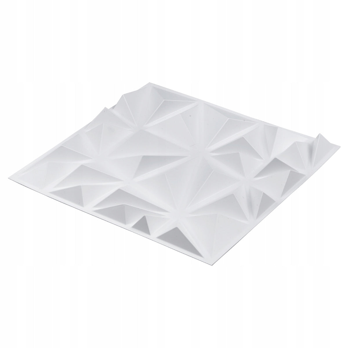 ZESTAW 33 PANELI ŚCIENNYCH VEVOR 3D 30X30 CM PVC DIAMENT MATOWY BIAŁY