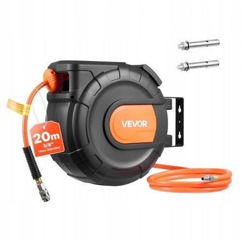 Wąż pneumatyczny na bębnie VEVOR 20 m, 9,5 mm, PVC | 1