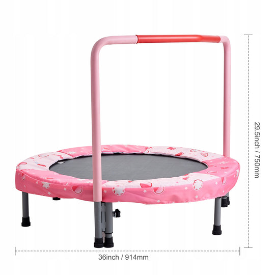 TRAMPOLINA DZIECIĘCA VEVOR 91 44 CM SKŁADANA Z UCHWYTEM CZERWONA NAJLEPSZA