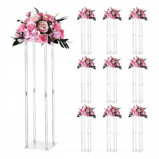 STOJAK NA KWIATY ŚLUBNE VEVOR 10 SZT 200X200X800 MM SOLIDNY ELEGANCKI
