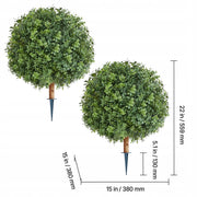 VEVOR SZTUCZNE DRZEWKA BUKSZPANOWE TOPIARY 2 SZT 559MM MOCNE I REALISTYCZNE