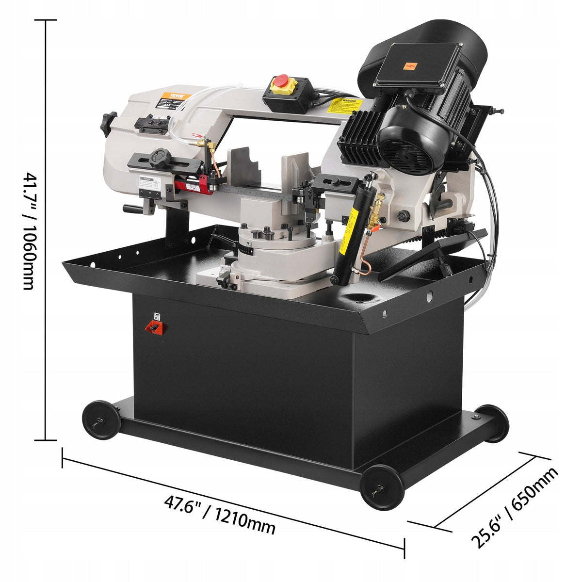 VEVOR POZIOMA PIŁA TAŚMOWA DO METALU 1.1KW 7X8.25CM CIĘCIE PROSTOKĄTNE